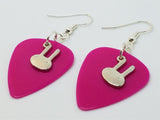 CLEARANCE Bunny Head Charm Guitar Pick Earrings - Pick Your Color