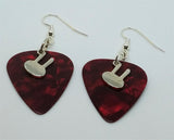 CLEARANCE Bunny Head Charm Guitar Pick Earrings - Pick Your Color