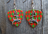 CLEARANCE Reindeer Charm Guitar Pick Earrings - Pick Your Color