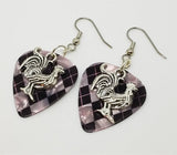 Rooster Charm Guitar Pick Earrings - Pick Your Color
