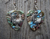 Rooster Charm Guitar Pick Earrings - Pick Your Color