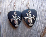 CLEARANCE Scarecrow Charm Guitar Pick Earrings - Pick Your Color