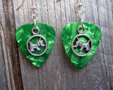 Scottie Dog Charm Guitar Pick Earrings - Pick Your Color