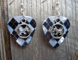 Scottie Dog Charm Guitar Pick Earrings - Pick Your Color