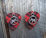 Scottie Dog Charm Guitar Pick Earrings - Pick Your Color