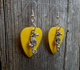 Seahorse Charm Guitar Pick Earrings - Pick Your Color