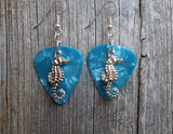 Seahorse Charm Guitar Pick Earrings - Pick Your Color