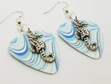 Seahorse Charm Guitar Pick Earrings - Pick Your Color