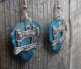 CLEARANCE Singer Sewing Machine Charm Guitar Pick Earrings - Pick Your Color