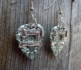 CLEARANCE Singer Sewing Machine Charm Guitar Pick Earrings - Pick Your Color