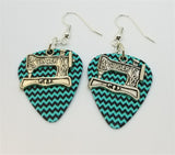 CLEARANCE Singer Sewing Machine Charm Guitar Pick Earrings - Pick Your Color