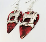 CLEARANCE Singer Sewing Machine Charm Guitar Pick Earrings - Pick Your Color