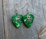 CLEARANCE Shamrock Outline Charm Guitar Pick Earrings - Pick Your Color