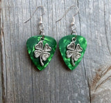 Shamrock Charm Guitar Pick Earrings - Pick Your Color