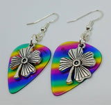 Large Shamrock Charm Guitar Pick Earrings - Pick Your Color