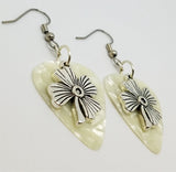 Large Shamrock Charm Guitar Pick Earrings - Pick Your Color