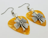 Large Shamrock Charm Guitar Pick Earrings - Pick Your Color