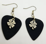 Small Shamrock Charm Guitar Pick Earrings - Pick Your Color