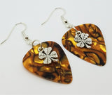 Small Shamrock Charm Guitar Pick Earrings - Pick Your Color