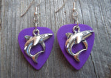 CLEARANCE Shark Charm Guitar Pick Earrings - Pick Your Color