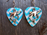 CLEARANCE Shark Charm Guitar Pick Earrings - Pick Your Color
