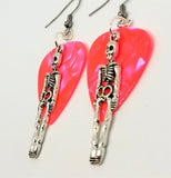 CLEARANCE Skeleton Guitar Pick Earrings - Pick Your Color