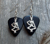 CLEARANCE Dancing Skeleton Guitar Pick Earrings - Pick Your Color