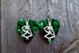 CLEARANCE Dancing Skeleton Guitar Pick Earrings - Pick Your Color