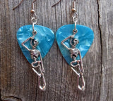 CLEARANCE Hanging Skeleton Guitar Pick Earrings - Pick Your Color