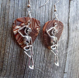 CLEARANCE Hanging Skeleton Guitar Pick Earrings - Pick Your Color