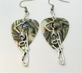 CLEARANCE Hanging Skeleton Guitar Pick Earrings - Pick Your Color