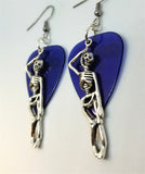 CLEARANCE Hanging Skeleton Guitar Pick Earrings - Pick Your Color