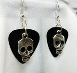 CLEARANCE Skull Charm Guitar Pick Earrings - Pick Your Color