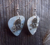 CLEARANCE Skull and Crossbone Charms Guitar Pick Earrings - Pick Your Color
