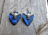 CLEARANCE Bat Skull Charm Guitar Pick Earrings - Pick Your Color