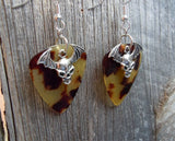 CLEARANCE Bat Skull Charm Guitar Pick Earrings - Pick Your Color
