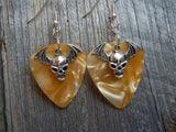 CLEARANCE Bat Skull Charm Guitar Pick Earrings - Pick Your Color