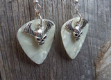 CLEARANCE Bat Skull Charm Guitar Pick Earrings - Pick Your Color