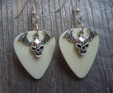 CLEARANCE Bat Skull Charm Guitar Pick Earrings - Pick Your Color