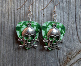 CLEARANCE Skull and Crossbones Charm Guitar Pick Earrings - Pick Your Color