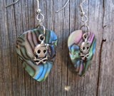 CLEARANCE Girl Skull and Crossbone Charm Guitar Pick Earrings - Pick Your Color