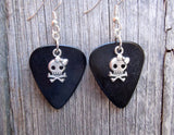 CLEARANCE Girl Skull and Crossbone Charm Guitar Pick Earrings - Pick Your Color