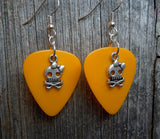 CLEARANCE Girl Skull and Crossbone Charm Guitar Pick Earrings - Pick Your Color