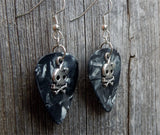 CLEARANCE Girl Skull and Crossbone Charm Guitar Pick Earrings - Pick Your Color