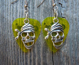 CLEARANCE Pirate Skull with Bandana Charm Guitar Pick Earrings - Pick Your Color