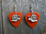 CLEARANCE Snail Charm Guitar Pick Earrings - Pick Your Color