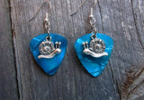 CLEARANCE Snail Charm Guitar Pick Earrings - Pick Your Color