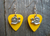CLEARANCE Snail Charm Guitar Pick Earrings - Pick Your Color