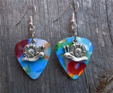 CLEARANCE Snail Charm Guitar Pick Earrings - Pick Your Color
