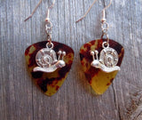 CLEARANCE Snail Charm Guitar Pick Earrings - Pick Your Color
